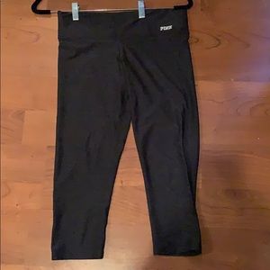 Pink sport cropped yoga pants